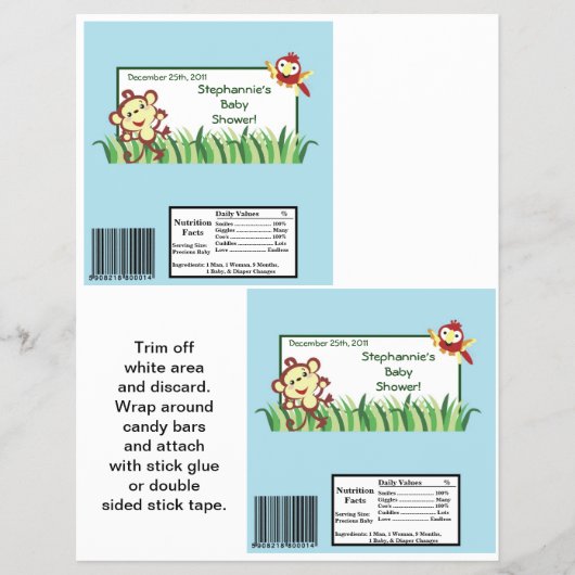 2 Hershey's Large Bar Wrapper Rain-forest Dschunge Flyer (Vorne)