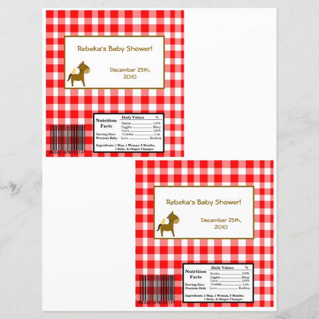2 Hershey's Large Bar Wrapper Red Barn Farm Animal (Vorderseite)