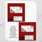 2 Hershey's Large Bar Wrapper Red Floral Filigree (Vorne/Hinten)