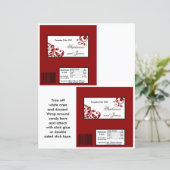 2 Hershey's Large Bar Wrapper Red Floral Filigree (Stehend Vorderseite)