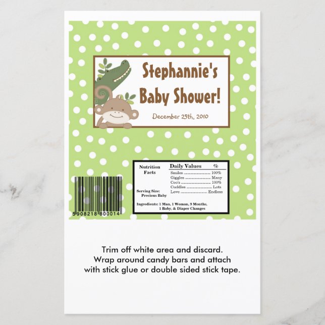 2 Hershey's Large Bar Wrapper Safari Jungle Zoo (Vorderseite)