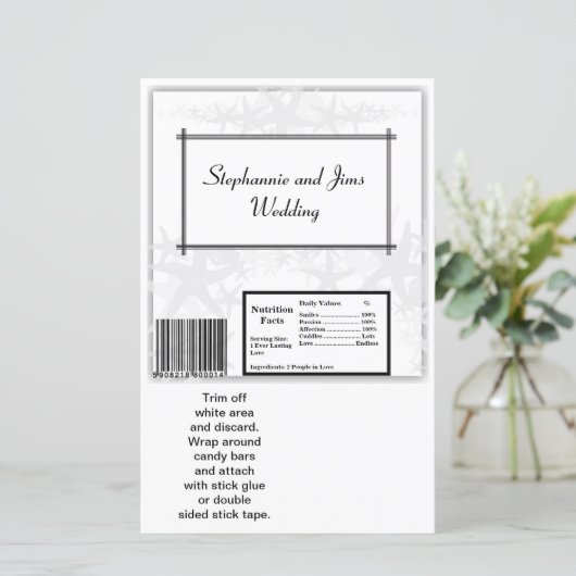 2 Hershey's Large Bar Wrapper Summer Liebe & Musch (Stehend Vorderseite)