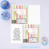 2 Hershey's Large Bar Wrapper Tea Party Pink Flyer (Einzeln)