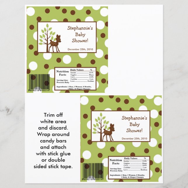 2 Hershey's Large Bar Wrapper Woodland Friends (Vorderseite)