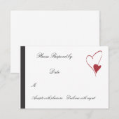 2 Herz Collide passend Hochzeit rsvp Karte (Vorne/Hinten)