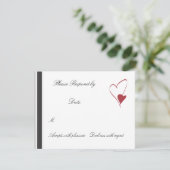 2 Herz Collide passend Hochzeit rsvp Karte (Stehend Vorderseite)