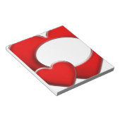 2 Herz - Rahmen Notizblock (angewinkelt)