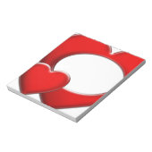 2 Herz - Rahmen Notizblock (Rotiert)