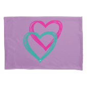 2 Herz-Single-Kissenbezug, Standardgröße Kissenbezug (Vorderseite)