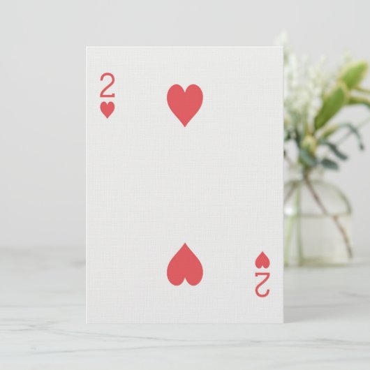 2 Herz spielen Karte Las Vegas Hochzeit (Stehend Vorderseite)