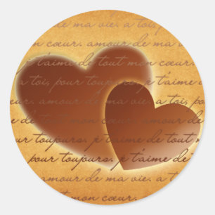 2 Herz-Umschlag Aufkleber