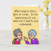 2 Herz und ein Diamant Karte (Gelbe Blume)