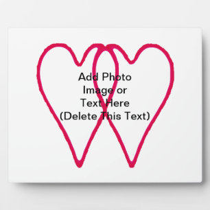 2 Herz-zusammen Weiß die MUSEUM Zazzle Geschenke Fotoplatte