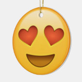 2 Herzen emoji Keramikornament (Links)