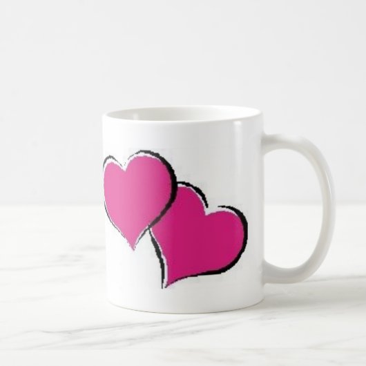 2 Herzen Kaffeetasse (Rechts)