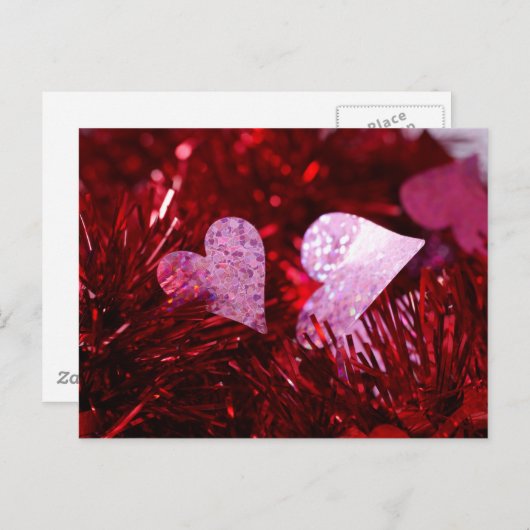 2 Herzen Postkarte (Vorne/Hinten)