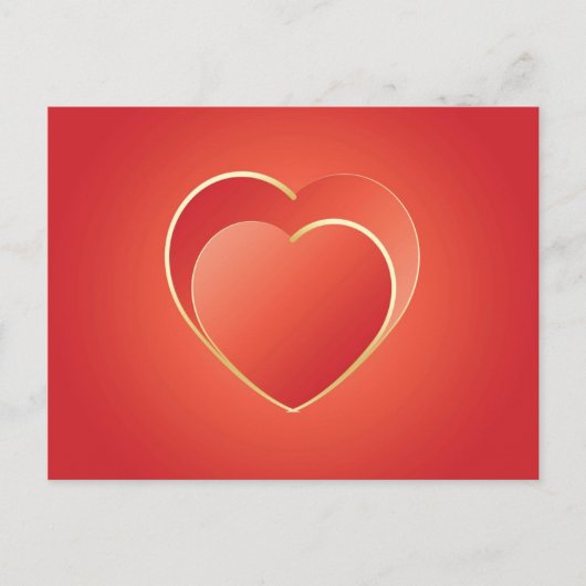 2 Herzen Postkarte (Vorderseite)