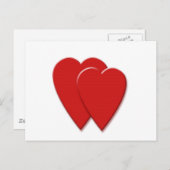 2 Herzen Postkarte (Vorne/Hinten)