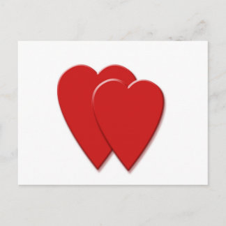2 Herzen Postkarte