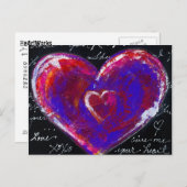 2 Herzen" Postkarte (Vorne/Hinten)