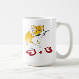 2 Herzencorgi-Tasse Kaffeetasse