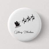 2.Ho Ho Ho Weihnachtsmann lacht fröhliche Weihnach Button (Vorderseite)