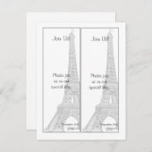 2 Hochzeit in Paris Save the Date Lesezeichen Ankündigungspostkarte (Vorne/Hinten)