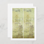 2 Hochzeit in Pisa Save the Date Lesezeichen Ankündigungspostkarte (Vorne/Hinten)