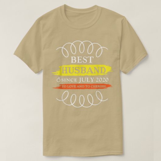 2. Hochzeit Jubiläum Bestes Ehemann seit 20. Juli T-Shirt (Design vorne)