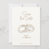 2 Hochzeitsringe rustikale Wasserfarbe Save the Da Save The Date (Vorderseite)