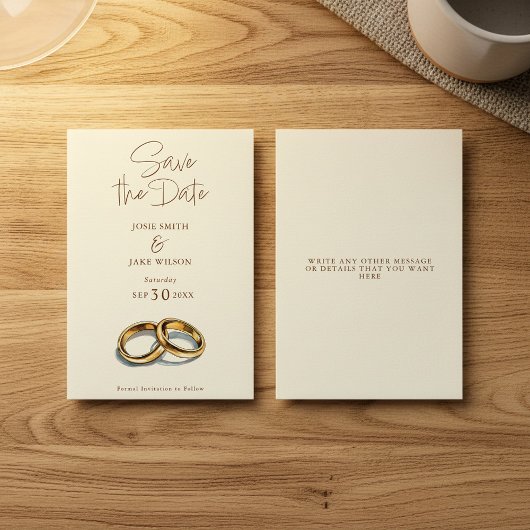 2 Hochzeitsringe Save the Date
