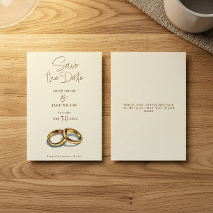 2 Hochzeitsringe zur Hochzeitseinladung vorab Save The Date