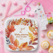 2. Hochzeitstag Herbst Pappteller (Party)