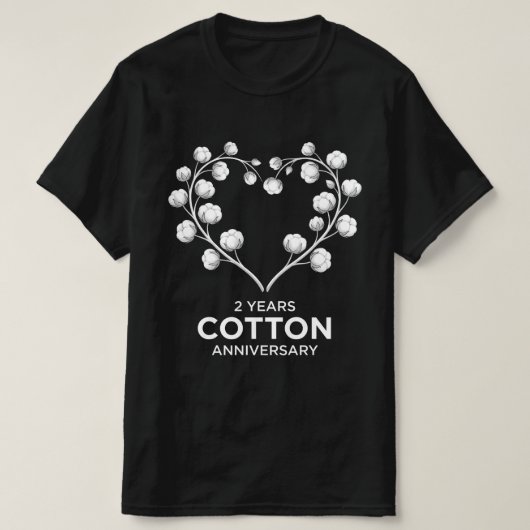 2. Hochzeitstag Herren T-Shirts (Design vorne)