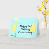 2. Hochzeitstag Karte (Gelbe Blume)