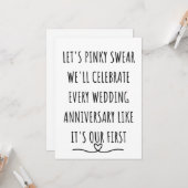 2. Hochzeitstag Karte (Vorderseite/Rückseite Beispiel)