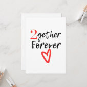 2. Hochzeitstag Karte (Vorderseite/Rückseite Beispiel)