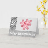 2. Hochzeitstag Karte (Gelbe Blume)