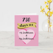 2. Hochzeitstag-Karte Cotton zweite Karte (Gelbe Blume)