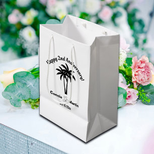 2. Hochzeitstag Palmwedel Mittlere Geschenktüte