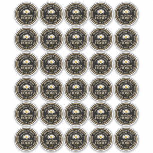 2" Honey Standard Mason Jar Canning Lid mit Daisy Aufkleber