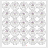 2" Honiglabel mit Staat Name und Lavendel-Blume Aufkleber (Blatt)