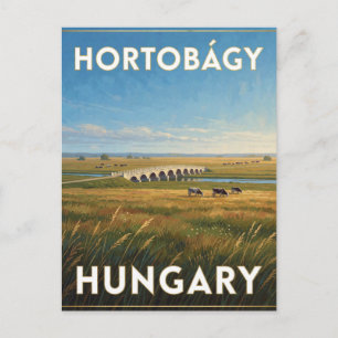 2. Hortobagy Neun-Bogen-Brücke Ungarische Puszta Postkarte