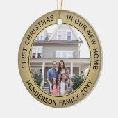 2 House Fotos Erste Weihnachten Neue Zuhause Imita Keramik Ornament (Links)