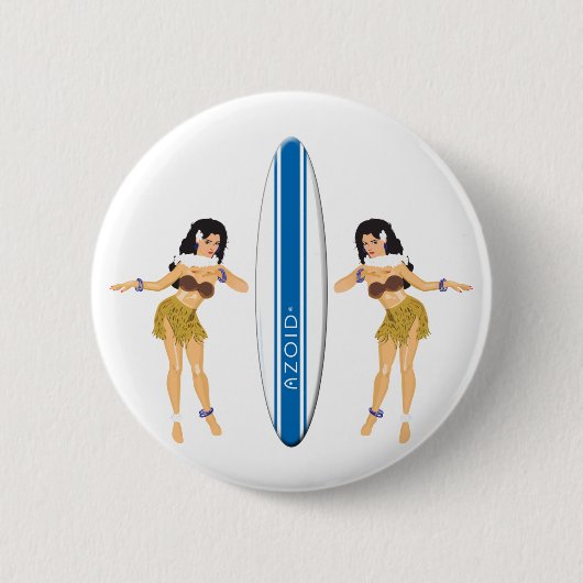 2 Hulas und Surfboard Button (Vorderseite)