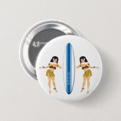 2 Hulas und Surfboard Button (Vorne & Hinten)