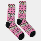 2 Hunde 2 Bezeichnungen Personalisiertes Hunde-Fot Socken (Rechts)