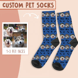 2 Hunde 2 Bezeichnungen Personalisiertes Hunde-Fot Socken