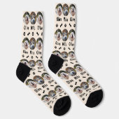 2 Hunde 2 Namen Personalisiertes Hunde-Foto auf El Socken (Rechts)