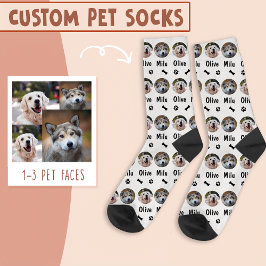 2 Hunde 2 Namen Personalisiertes Hunde-Foto auf We Socken